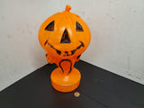 Vintage 13" Halloween Pumpkin & Cat Blow Mold Decoration For Porch Trick-R'Treat
