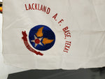Vtg Lackland A.F. Base, Texas Air Force White Flag W/Emblem Air Force Insignia