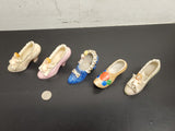 Vtg Collection of 5 Pioneer Mdse Co NY Porcelain Shoe Figurines Japan Collectibl