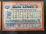 Topps 40 Years of Baseball Trading Cards Brian Barnes Future Star & Julio Valera