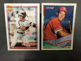 Topps Gold Kevin Stocker & Topps 40 Years of Baseball Alex Cole Trading Cards