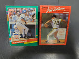 Donruss 90 Jeff Robinson & 91 Mike Scioscia Baseball Trading Cards Error No Perd
