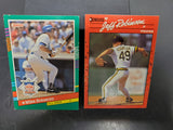 Donruss 90 Jeff Robinson & 91 Mike Scioscia Baseball Trading Cards Error No Perd