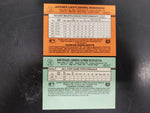 Donruss 90 Jeff Robinson & 91 Mike Scioscia Baseball Trading Cards Error No Perd