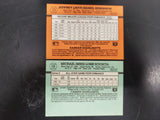 Donruss 90 Jeff Robinson & 91 Mike Scioscia Baseball Trading Cards Error No Perd