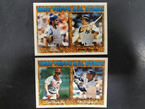 1993 Topps All Stars Baseball Cards Ft. Piazza Stanley Dykstra & Ken Griffey Jr.