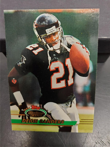 1993 Topps Stadium Club Deion Sanders #100 Football Trading Sports Card Falcons