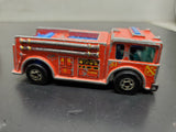 Vintage 1974 & 1976 Hot Wheels Fire-Eater & Fire Rescue Vehicle Truck Mattel HK