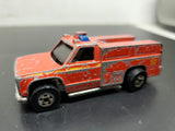 Vintage 1974 & 1976 Hot Wheels Fire-Eater & Fire Rescue Vehicle Truck Mattel HK