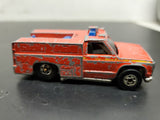 Vintage 1974 & 1976 Hot Wheels Fire-Eater & Fire Rescue Vehicle Truck Mattel HK