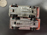 Vintage 1974 & 1976 Hot Wheels Fire-Eater & Fire Rescue Vehicle Truck Mattel HK