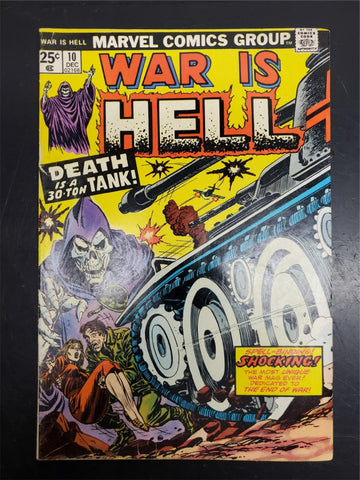 Vtg 1974 Marvel Comics Group War is Hell #10 Dec. 30 Ton Tank Very FineCondition