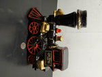 Vtg Empty Ezra Brooks Black Red Gold Locomotive Whiskey Decanter Bottle Unique