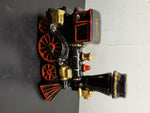 Vtg Empty Ezra Brooks Black Red Gold Locomotive Whiskey Decanter Bottle Unique