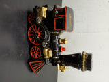Vtg Empty Ezra Brooks Black Red Gold Locomotive Whiskey Decanter Bottle Unique