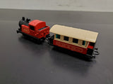 Vtg 1978 Matchbox Superfast 0-4-0 Steam Loco & #44 Passenger Coach Lesney UK