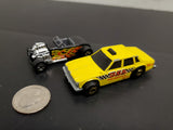 Vtg 1973 & 1982 Hot Wheels Rat Rod W/ Flames & Taxi Made by Mattel HK Collectibl