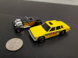 Vtg 1973 & 1982 Hot Wheels Rat Rod W/ Flames & Taxi Made by Mattel HK Collectibl