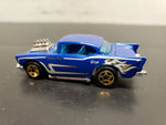 Vtg 1976 Hot Wheels Blue '55 Chevy "Custom Rod" Engine Scoop Mattel Collectible