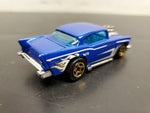 Vtg 1976 Hot Wheels Blue '55 Chevy "Custom Rod" Engine Scoop Mattel Collectible