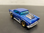 Vtg 1976 Hot Wheels Blue '55 Chevy "Custom Rod" Engine Scoop Mattel Collectible