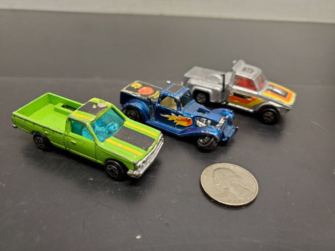 Vtg Zylmex Fun Trucking Courier, Ford Pickup & Datsun Pickup HK Diecast Collect