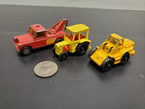 Vtg Corgi Juniors Land Rover Tractor & Super Loadmaster Diecast WhizzWheels Nice