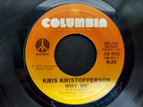 Vtg 1973 45 Rpm Vinyl Kris Kristofferson Ft. Jesus Was  A Capricorn & Why Me