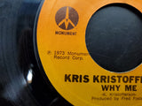Vtg 1973 45 Rpm Vinyl Kris Kristofferson Ft. Jesus Was  A Capricorn & Why Me