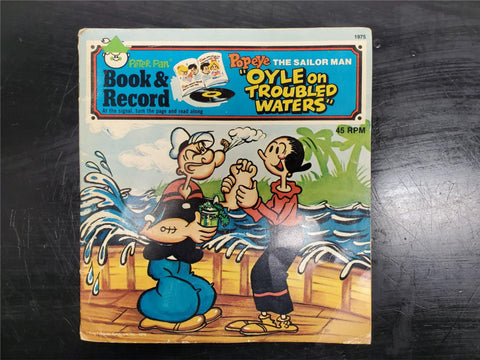 Vtg 1975 45 Rpm Peter Pan Popeye "Oyle on Troubled Waters" Book & Record 24 Pg