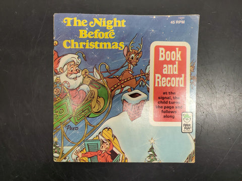 45 Rpm The Night Before Christmas Book & record By Peter Pan 24 Pg. Book follow