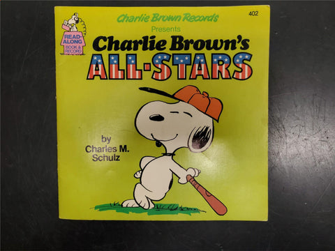 Vtg Charlie Brown Records- Charlie Brown's All-Stars Read Along Book & Vinyl 402