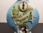 Vtg 1973 Jim Beam Around The World 3rd Annual Wolverine Empty Decanter Detroit
