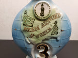 Vtg 1973 Jim Beam Around The World 3rd Annual Wolverine Empty Decanter Detroit