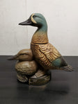 Vtg Empty 1980 Jim Beam Ducks Unlimited Blue-Winged Teal Liquor Decanter Unique