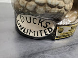 Vtg Empty 1980 Jim Beam Ducks Unlimited Blue-Winged Teal Liquor Decanter Unique