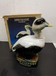 Vtg Empty 1980 Lord Calvert Canadian Common Eider Duck Decanter W/Original Box
