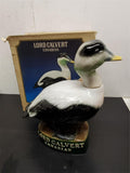 Vtg Empty 1980 Lord Calvert Canadian Common Eider Duck Decanter W/Original Box