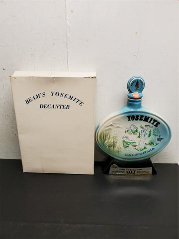 Vtg Empty 1967 Jim Beam California Yosemite Liquor Decanter Original Box