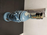 Vtg Empty 1967 Jim Beam Blue Flowered Design Decanter Embossed W/ Original Box