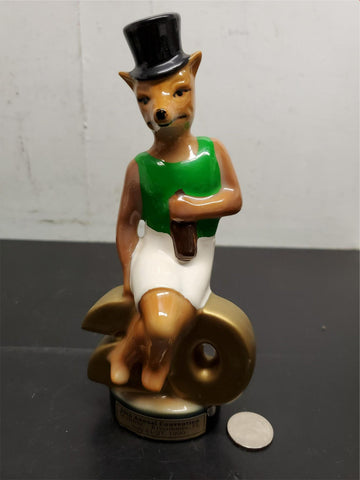 Vtg Jim Beam 1990 20th Annual Convention Kissimmee FL Fox Figurine Paperweight