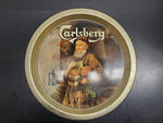Vtg Carlsberg Beer Advertisement Tin Tray Serving Collectible Breweriana Old