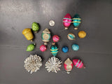 Vtg Circa 1940's Shiny Brite Assortment of 17 Christmas Tree Ornaments Holidays