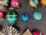 Vtg Circa 1940's Shiny Brite Assortment of 17 Christmas Tree Ornaments Holidays