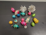 Vtg Circa 1940's Shiny Brite Assortment of 17 Christmas Tree Ornaments Holidays