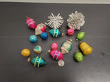 Vtg Circa 1940's Shiny Brite Assortment of 17 Christmas Tree Ornaments Holidays