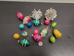 Vtg Circa 1940's Shiny Brite Assortment of 17 Christmas Tree Ornaments Holidays