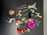 Vtg Lot 20 W. Germany Christmas Tree Decorative Ornaments Bulbs Reindeer Santa