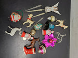 Vtg Lot 20 W. Germany Christmas Tree Decorative Ornaments Bulbs Reindeer Santa