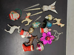 Vtg Lot 20 W. Germany Christmas Tree Decorative Ornaments Bulbs Reindeer Santa